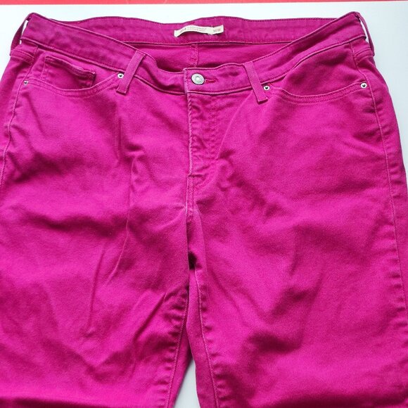 Levi's 414 classic straight jeans women's size 16W magenta - Picture 2 of 15